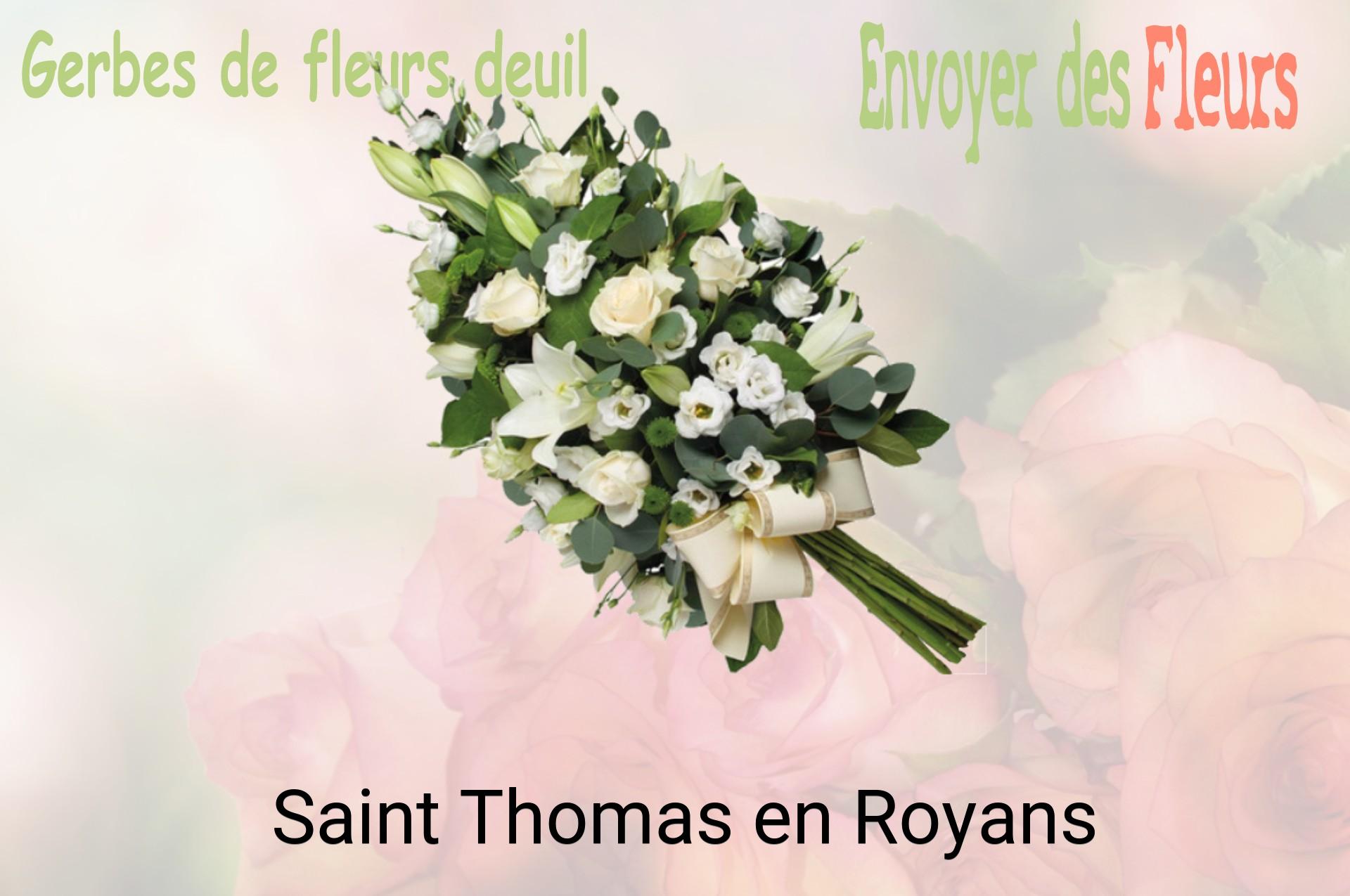 Gerbe de fleurs de deuil livrée à Saint-Thomas-en-Royans